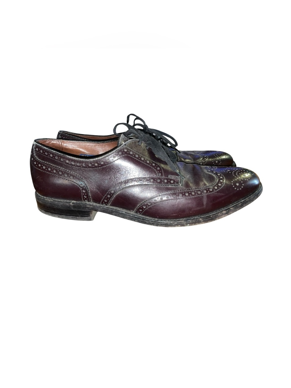 Allen Edmonds Concord Wingtip Brogue Oxfords Shoes Mens Burgundy US 9.5 USA